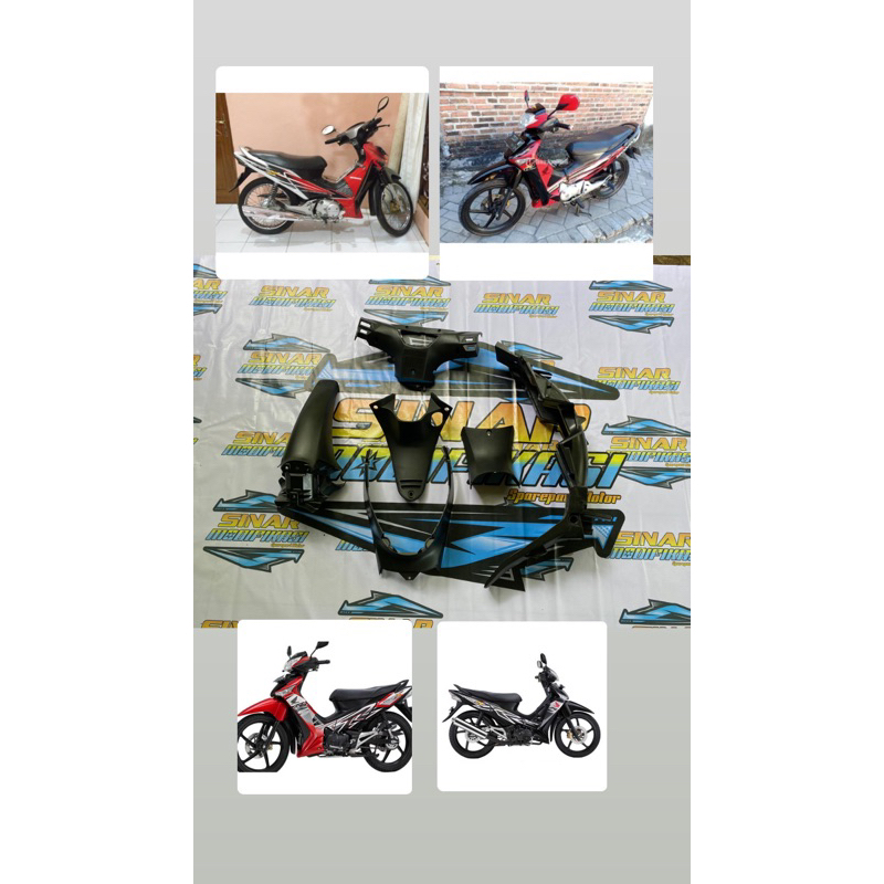 cover body full kasar honda supra x 125 r batman supra old tahun 2006 2007 2008 2009 2010 2011 2012 