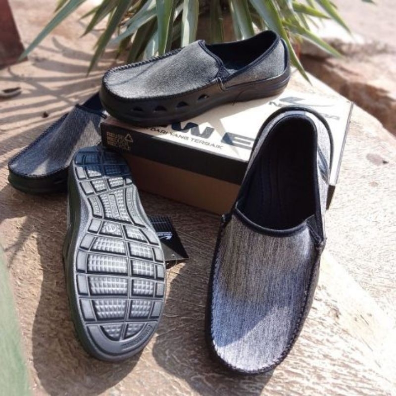 Sepatu Slip On New Era Keren Murah Model Elegan Selop Abu