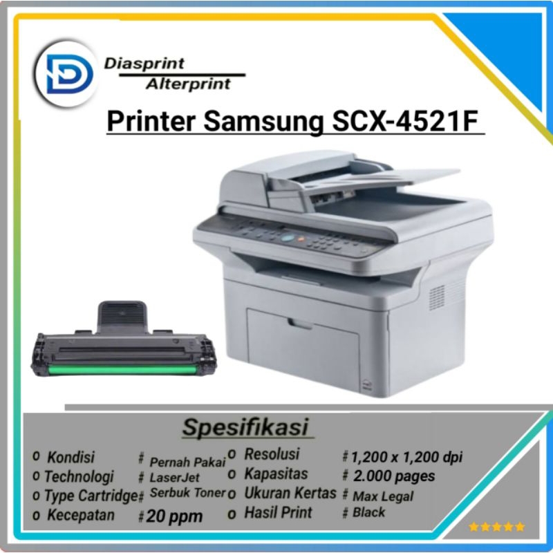 Printer Samsung SCX-4521F Print,scan,copy(adf-F4)