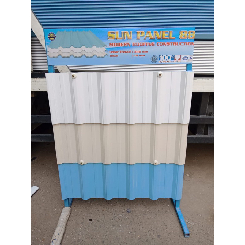 Atap Upvc SUNPANEL 84cm tebal 10mm Garansi 10tahun setara Alderon