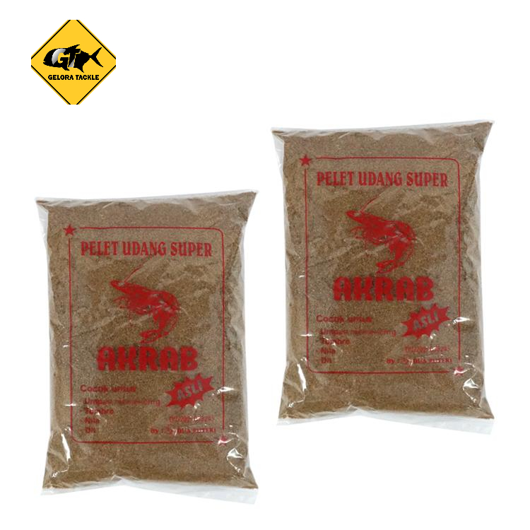 Umpan Ikan Pelet Udang Merk Akrab Mancing Pancing Lele Nila Patin Mujair Ikan Mas Bawal dan Lainnya
