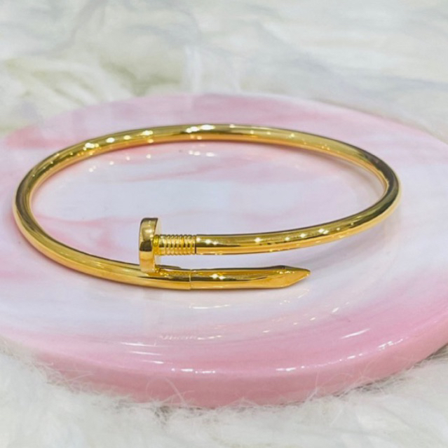 gelang paku polos simple elegant emas asli kadar 700 16K
