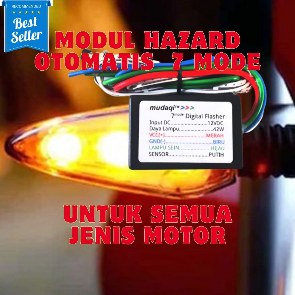 flasher variasi hazard pengedip lampu otomatis untuk sein motor | flasher hazard motor