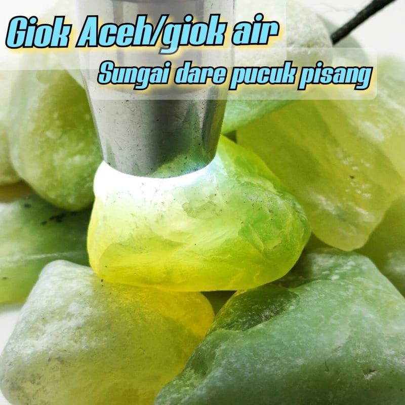 NEW Bahan batu akik batu kesehatan batu energi Giok aceh sungai dareh ROUGH.03