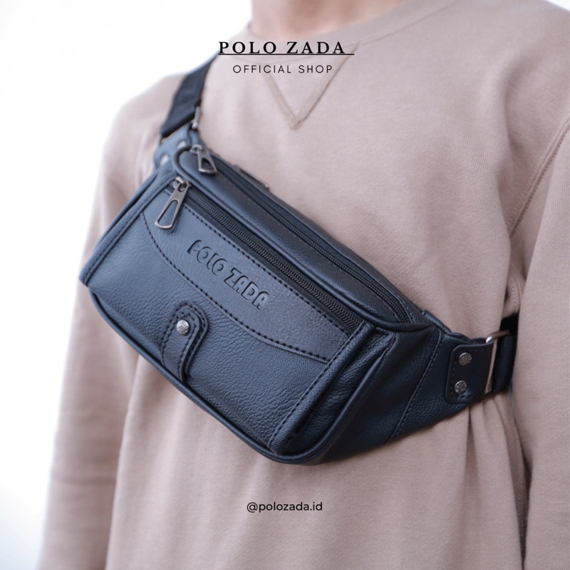 POLOZADA 2808 Tas Selempang Pria Sling Bag Kulit PU-LT