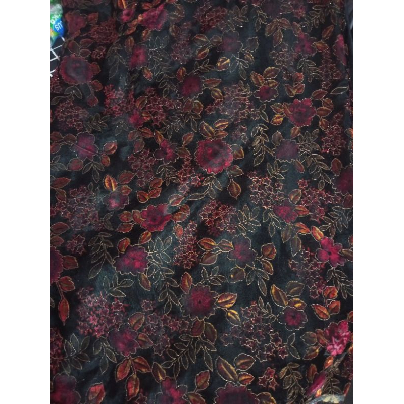 KAIN BAHAN BLUDRU BELUDRU MOTIF BUNGA MAWAR