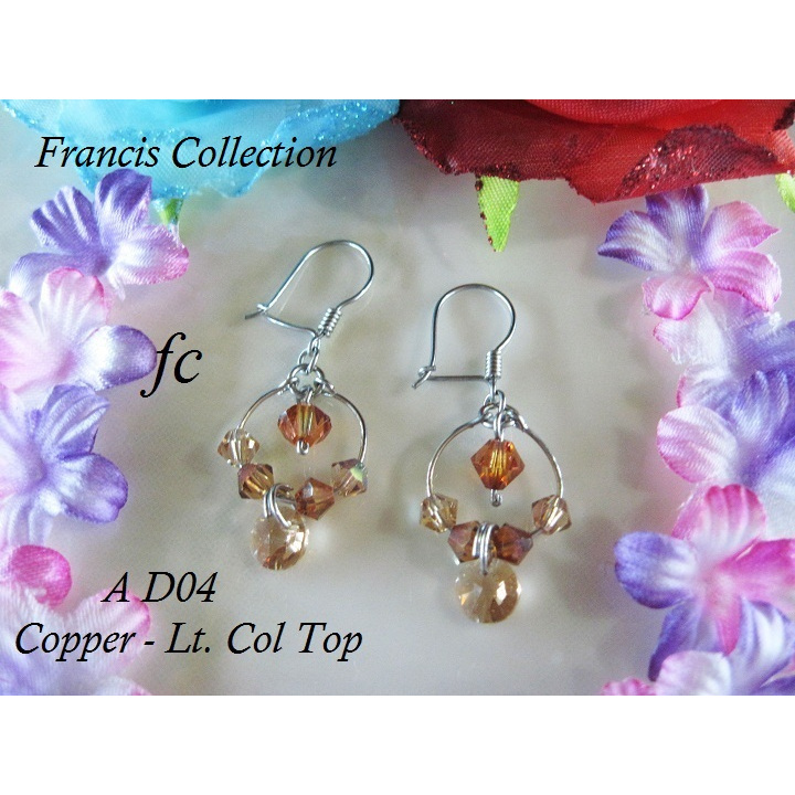 A RIG 01g. Anting Kristal Swarovski Asli Model Variasi Piring - Bicone