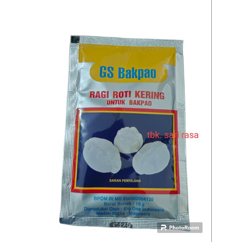 

GS Bakpao Ragi Roti Kering 10gram 1 sachet