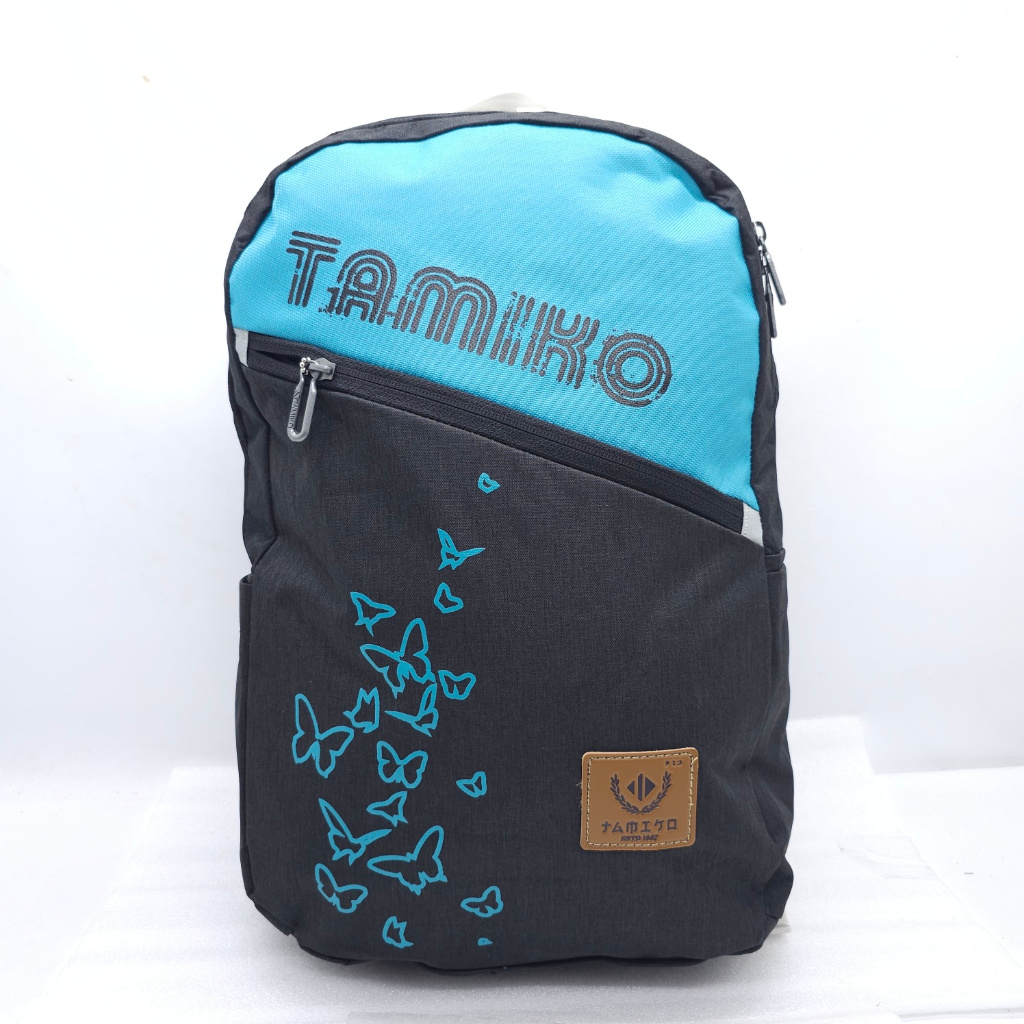 TAS TAMIKO KANVAS MOTIF KUPU KUPU 2 RUANG 18 INCHI IMPORT MURAH ORIGINAL / TAS LAPTOP TAMIKO UNISEX 