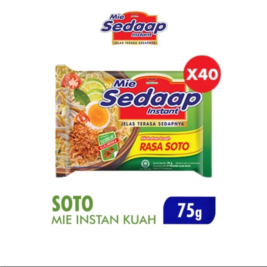 

Mie Sedap Soto Instan Isi 40pcs