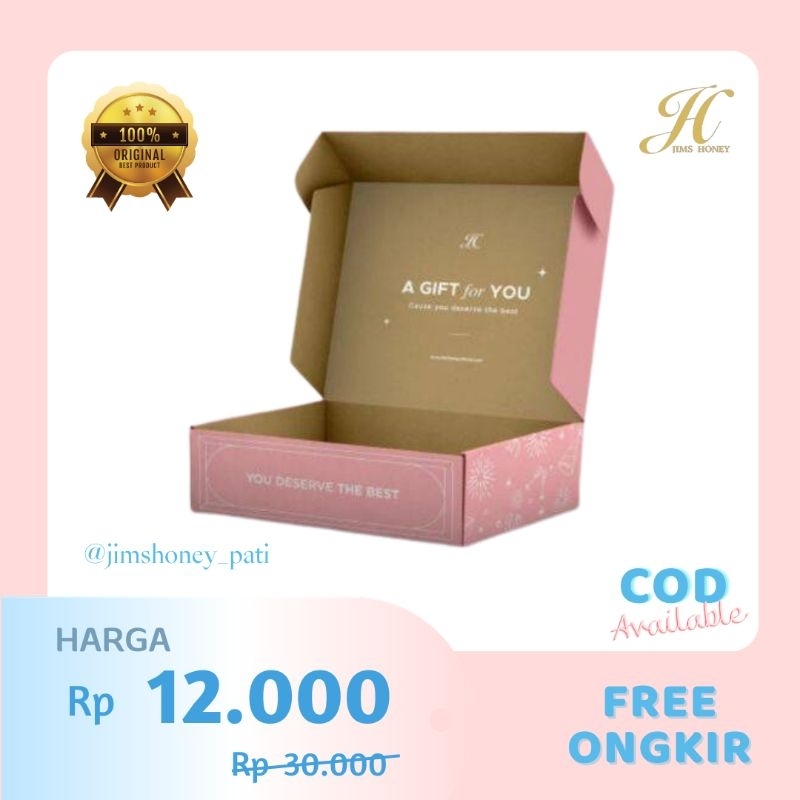 

BOX Hampers Pink - Box Jims Honey - Kotak Kado - Box Packing - Gift Box