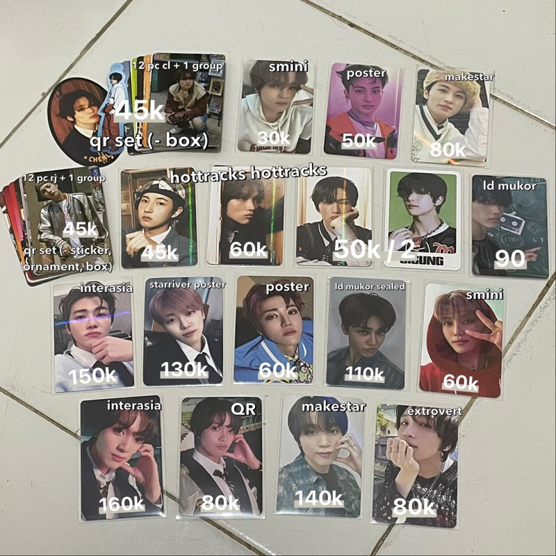 [istj] mark renjun haechan jaemin chenle jisung qr set smini poster pob makestar hottracks tc tradin