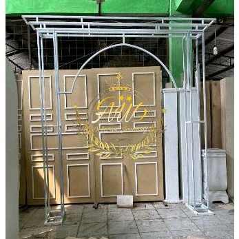 pintu masuk besi, gapura besi, dekorasi terbaru, backdrop terbaru, welcome gate dekorasi, gapura dek