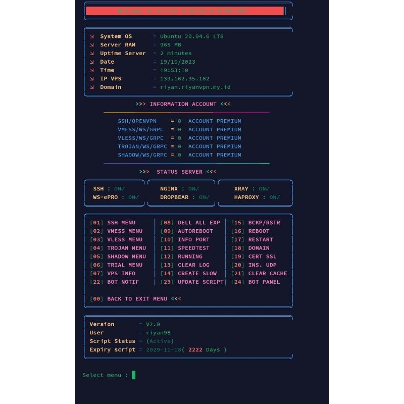 Sewa Script Auto ssh