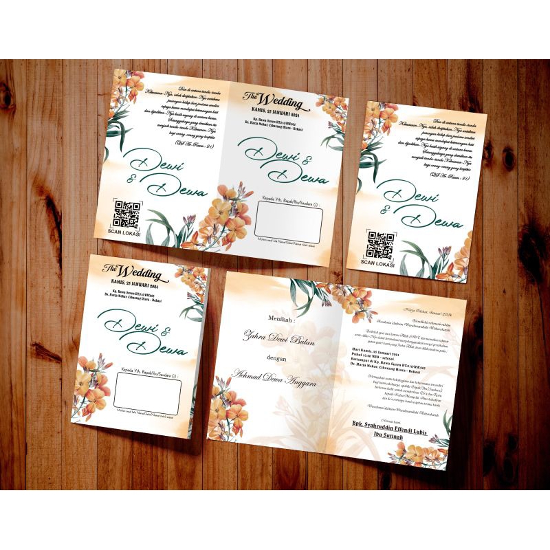 Undangan Pernikahan Unduh Mantu Khitanan Tasyakuran Murah