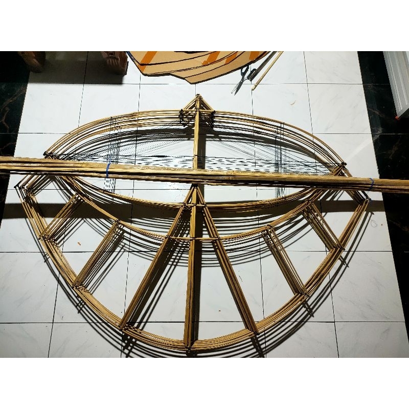 Kerangka Pegon ceper sayap 1,5 meter fullset, sudah ada pentangan dan klitik