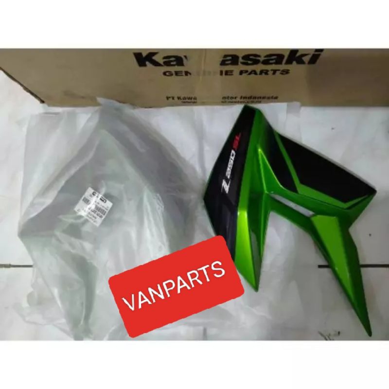 Shroud fering fairing sayap tangki z250sl z250 sl hijau list hitam original kawasaki
