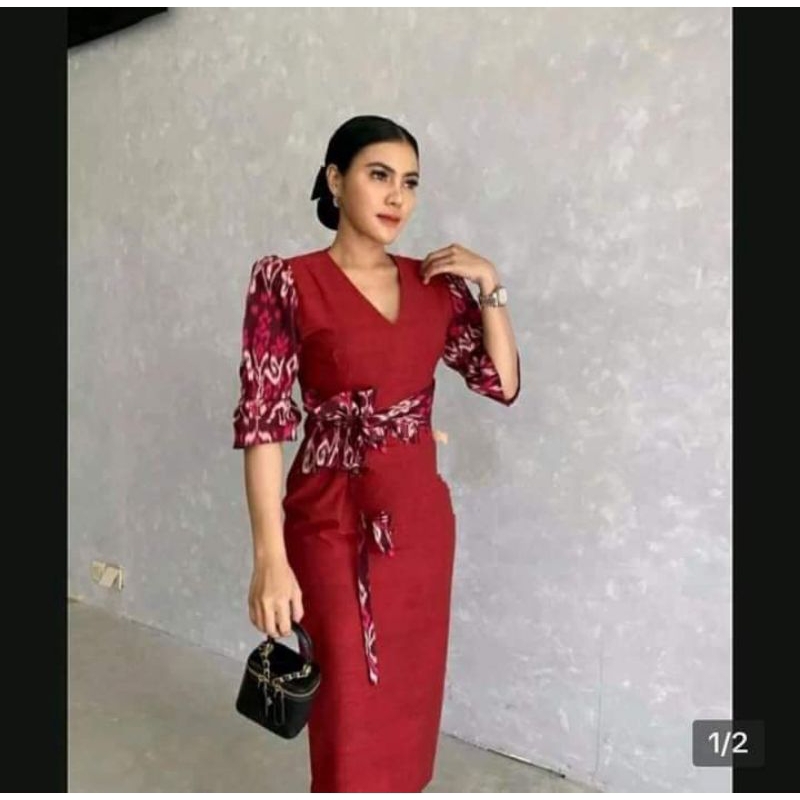 ld 100_150 cm dress tenun Jepara karina jumbo bigsize