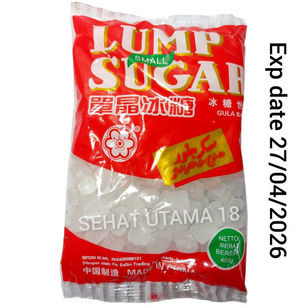 

Gula Batu Kristal Lump Sugar Small 400g