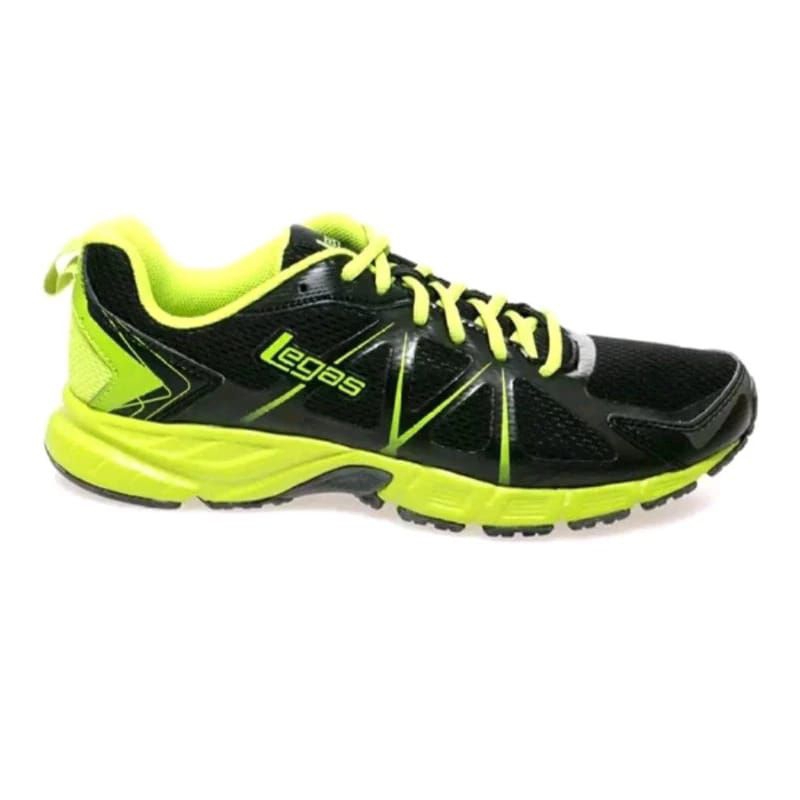 SEPATU LEAGUE LEGAS PRIA REVOLT LA M HITAM HIJAU PERSIT ORIGINAL RUNNING SHOES PROMO