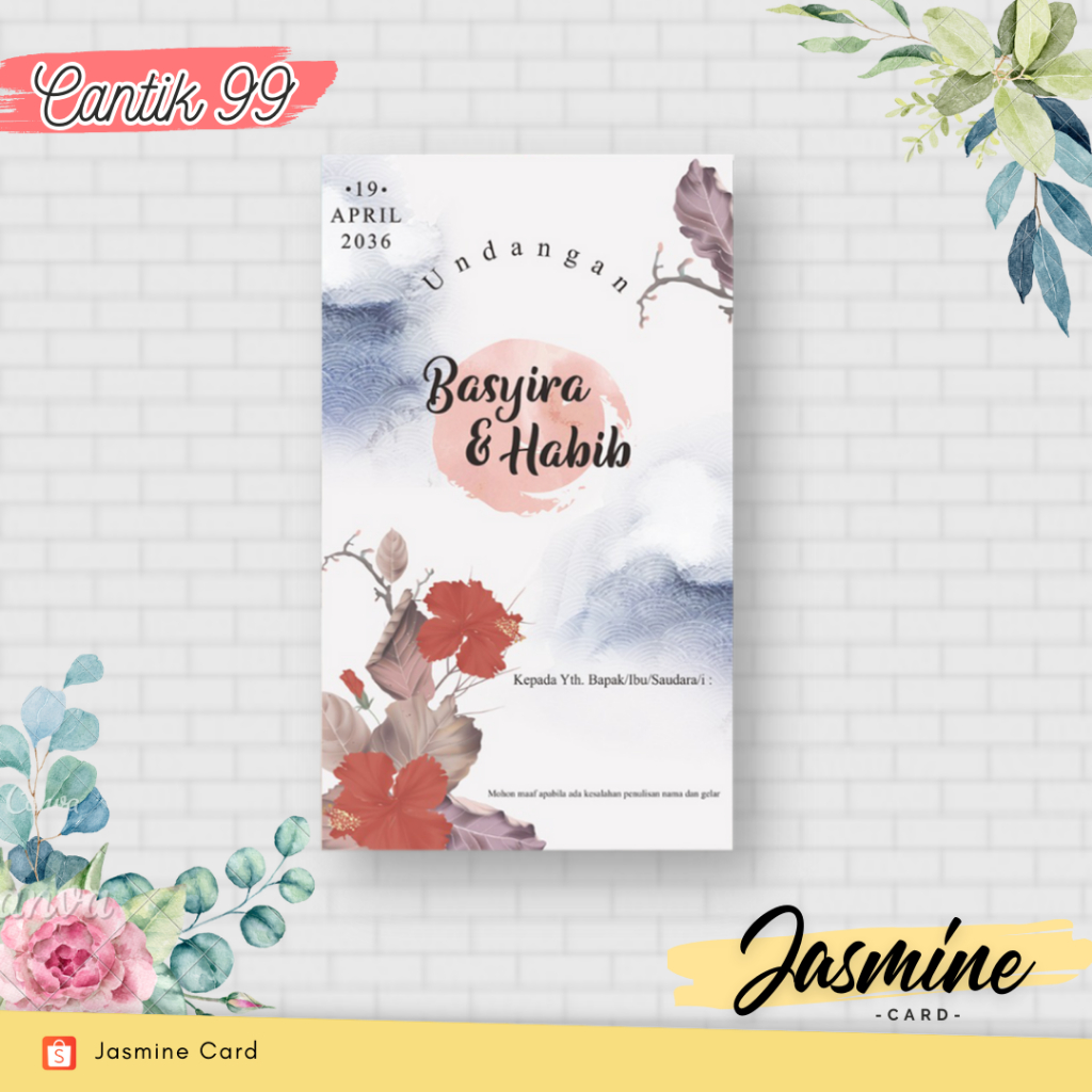 BLANGKO UNDANGAN PERNIKAHAN TERMURAH CANTIK 99
