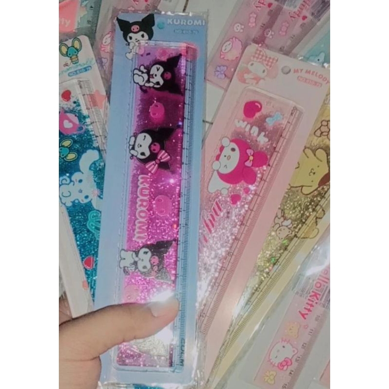 

Penggaris isi air Glitter lucu motif sanrio