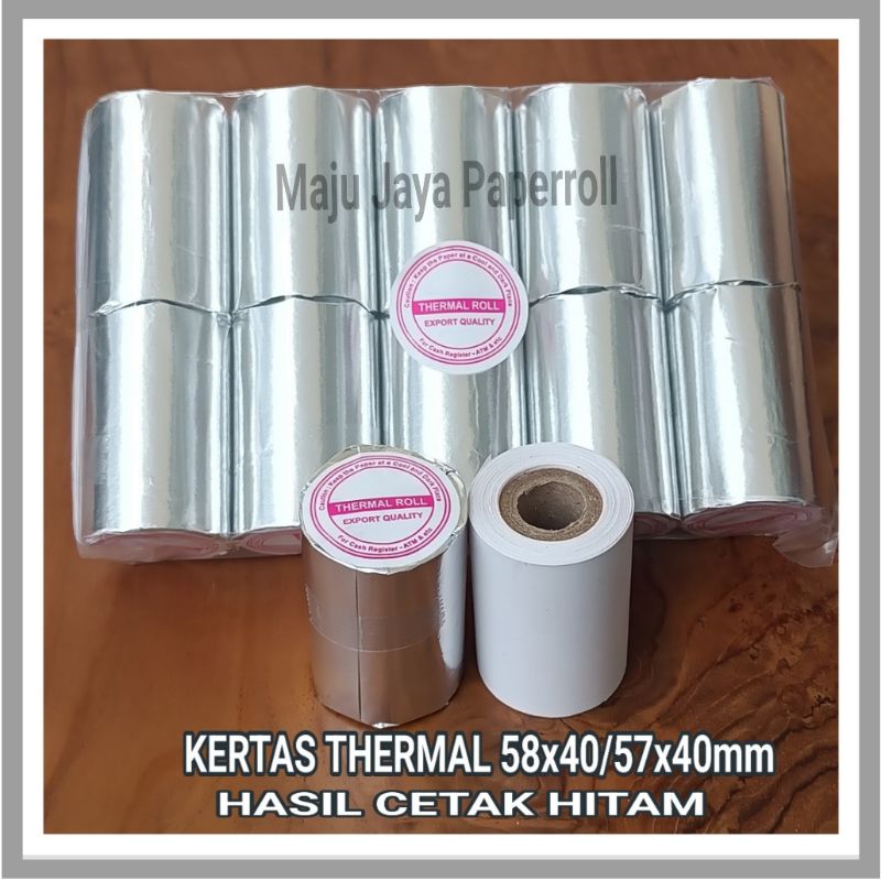 

KERTAS KASIR THERMAL EDC/ BLUETOOTH 58X40/57X40 PAKET 1O ROLL/1 PACK