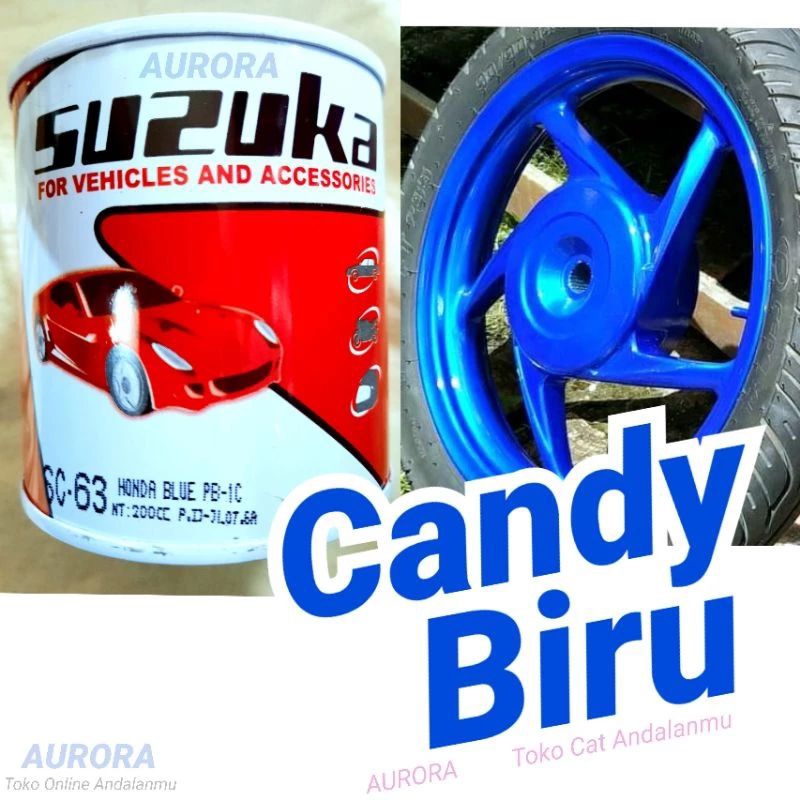 Cat Candy Biru Suzuka 200ml 200cc Seperempat | Suzuka Candytone Blue Susuka Cet Candy Tone