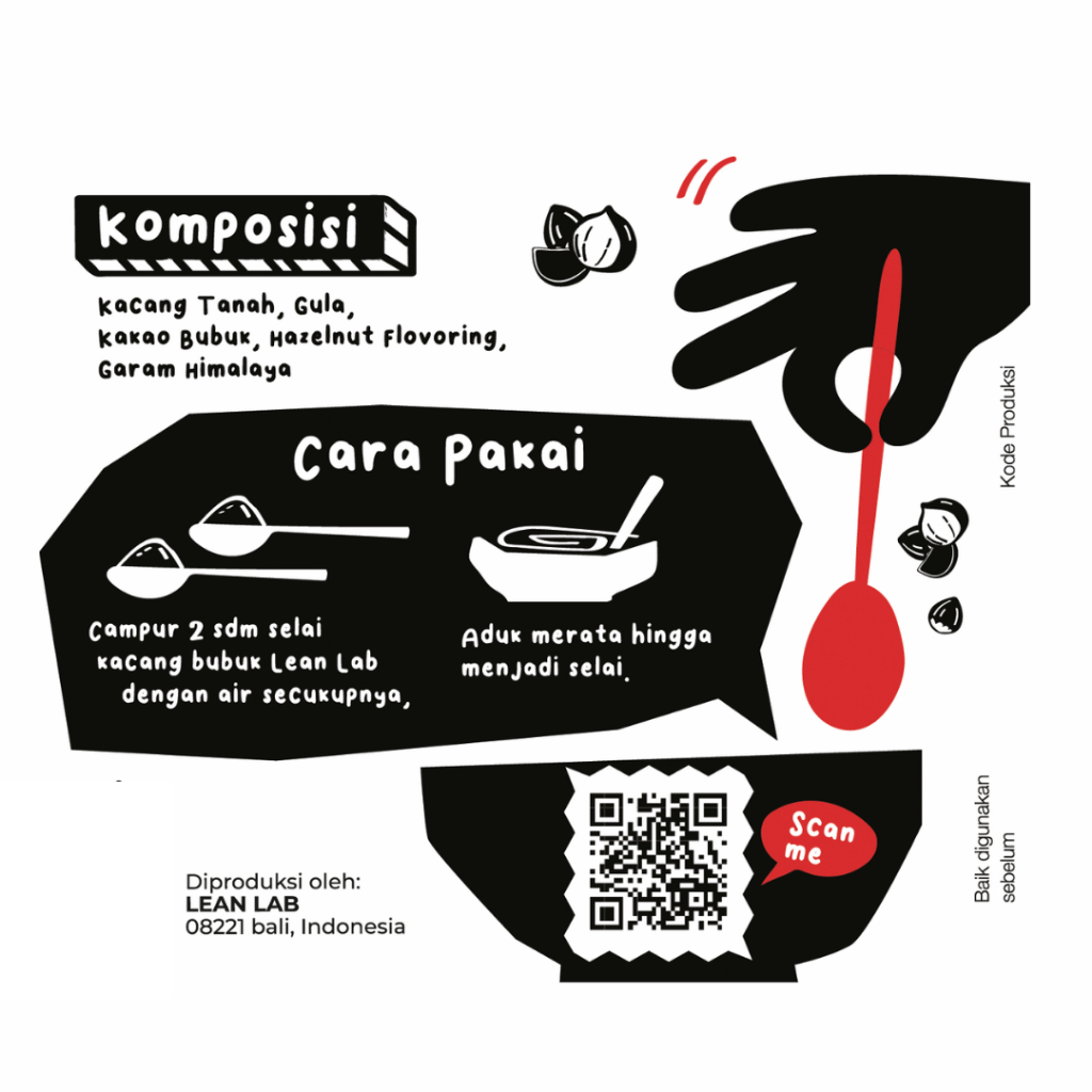 

QH Lean Lab Selai Hazelnut Bubuk Starter Pack (250gr x2) Selai Coklat Rendah Kalori