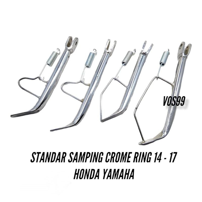 (Bisa COD) Standar Samping Matic Chrome Ring 17/14 Honda-Yamaha Mio j Mio m3 Xride Vario Beat Scoopy