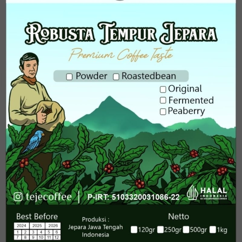 

KOPI JAVA MURIA TEMPUR JEPARA FINE ROBUSTA NATURAL PROSES 500GR