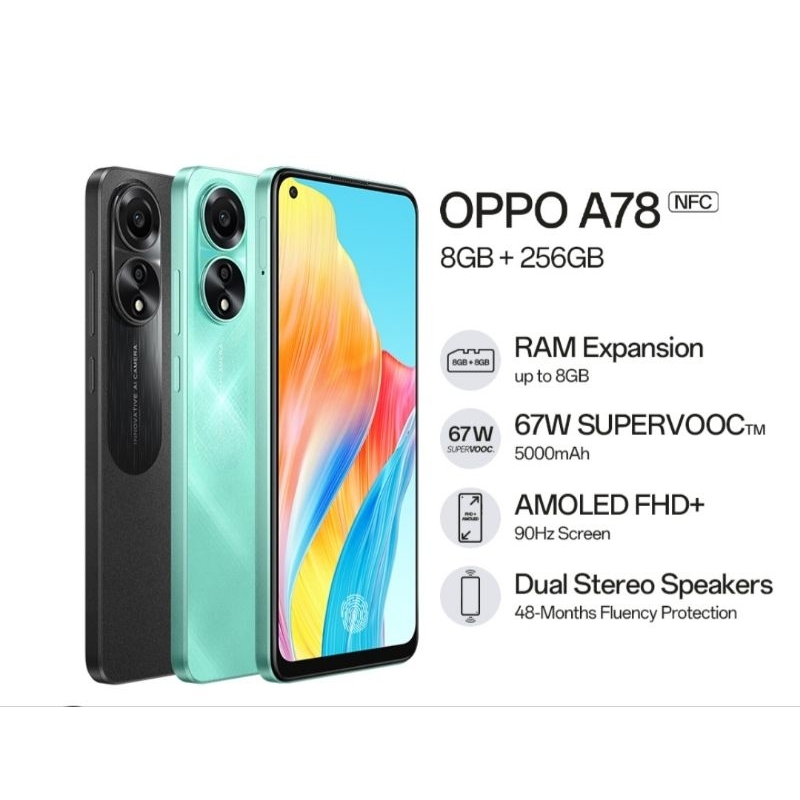 Oppo A78 ram8/256 4g NFC