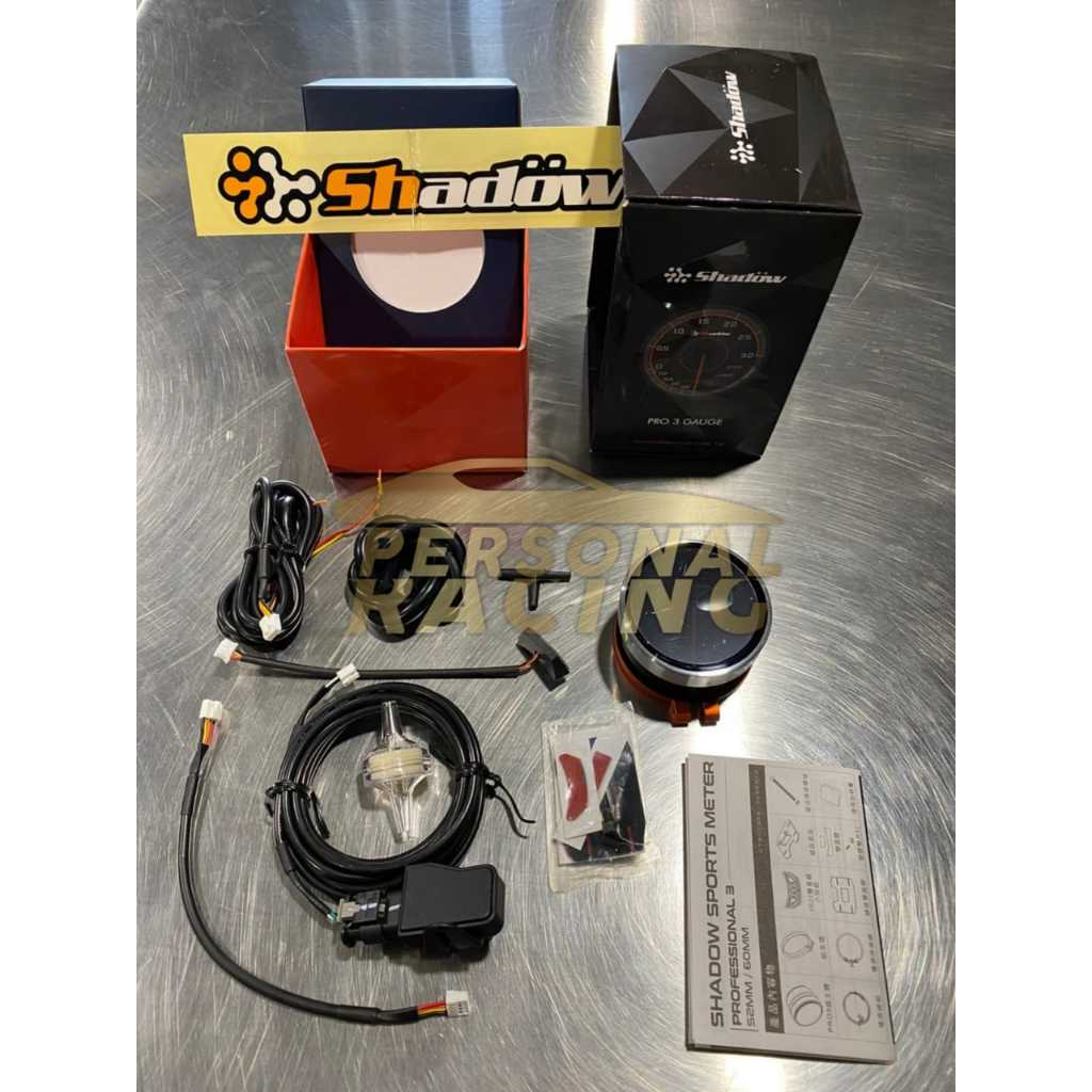 Aksesoris Variasi SHADOW PRO3 Gauges Meter BOOST Turbo 3bar not defi