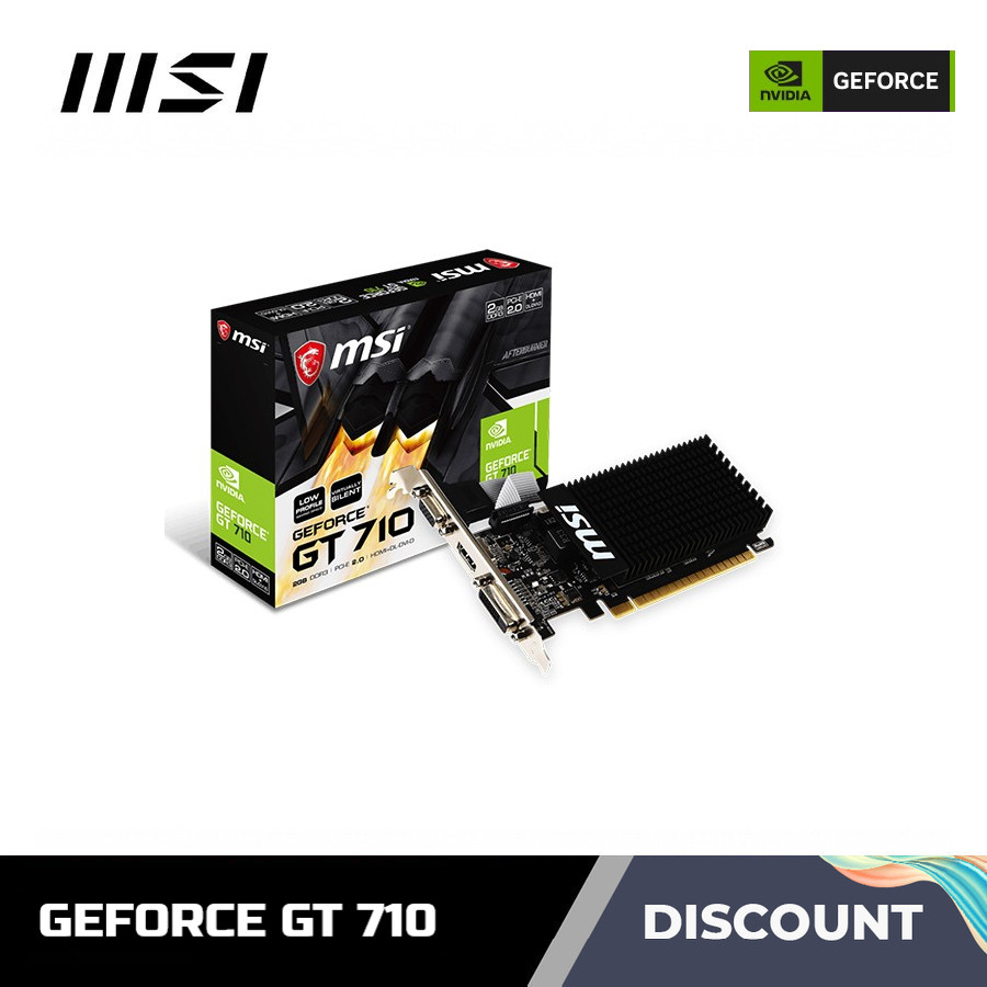 MSI GT 710 2GB LP DDR3 GT710 2G 64BIT LOW PROFILE VGA NVIDIA GEFORCE