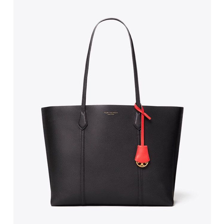Tory Burch Perry Triple Compartment Large Tote Bag Black