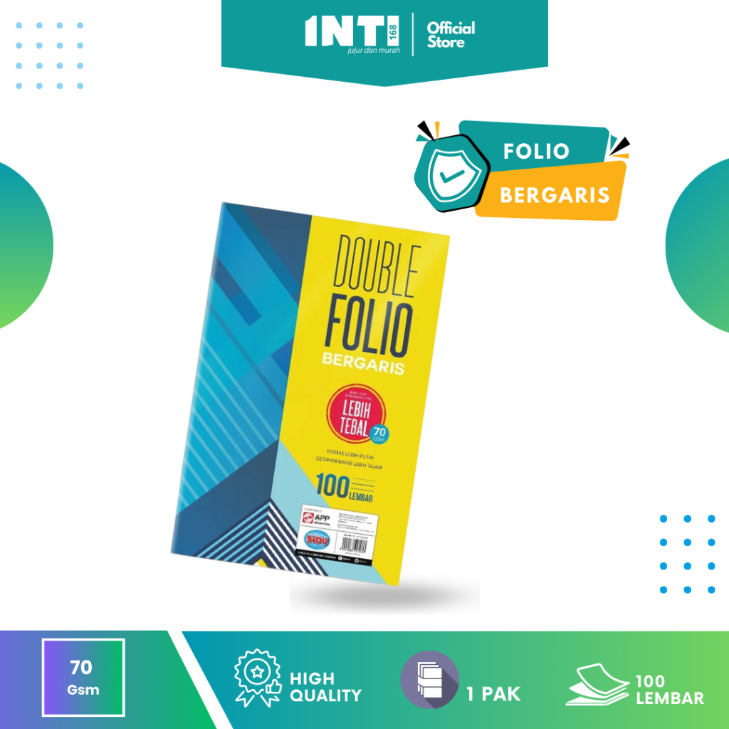 

Sidu Double Folio Bergaris 100 lembar 70 GSM