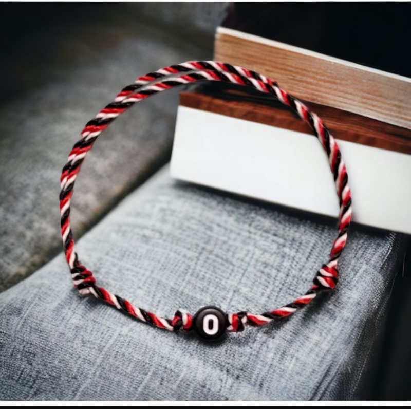Gelang Tridatu Inisial Asli Khas Bali Dari Benang Wol Handmade Model Serut Adjustable Ukuran 2mm Tal