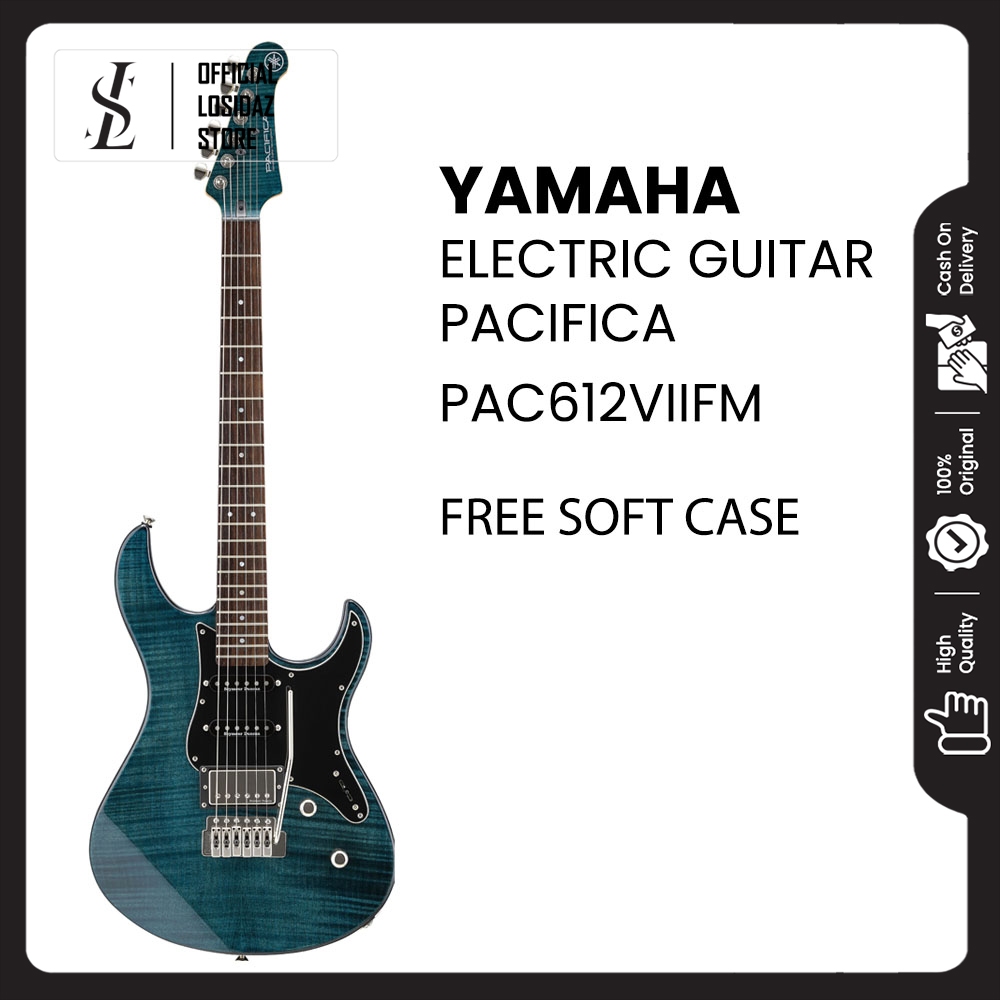 YAMAHA ELECTRIC GUITAR PACIFICA PAC612VIIFM IDB GENUINE SOFT CASE INCLUDED (IDB)