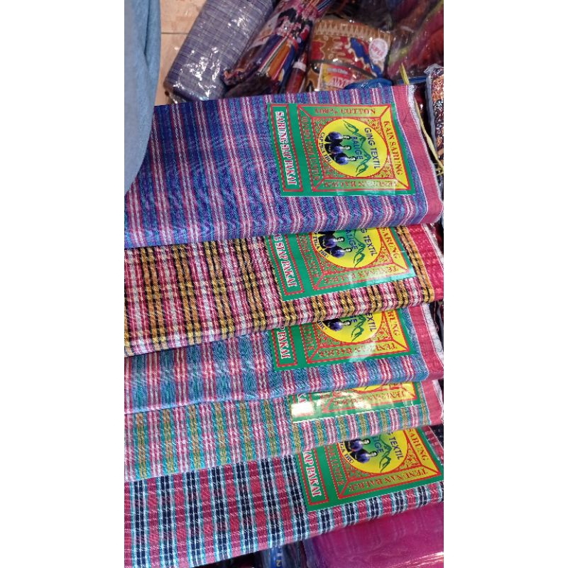 sarung tenun balige / mandar balige cap tiga ibu, asli benang katun - termurah