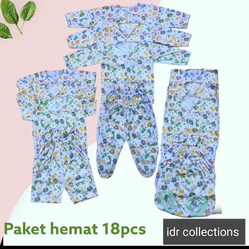 18 PCS BAJU BAYI BARU LAHIR / paket lahiran komplit setelan baju bayi baru lahir