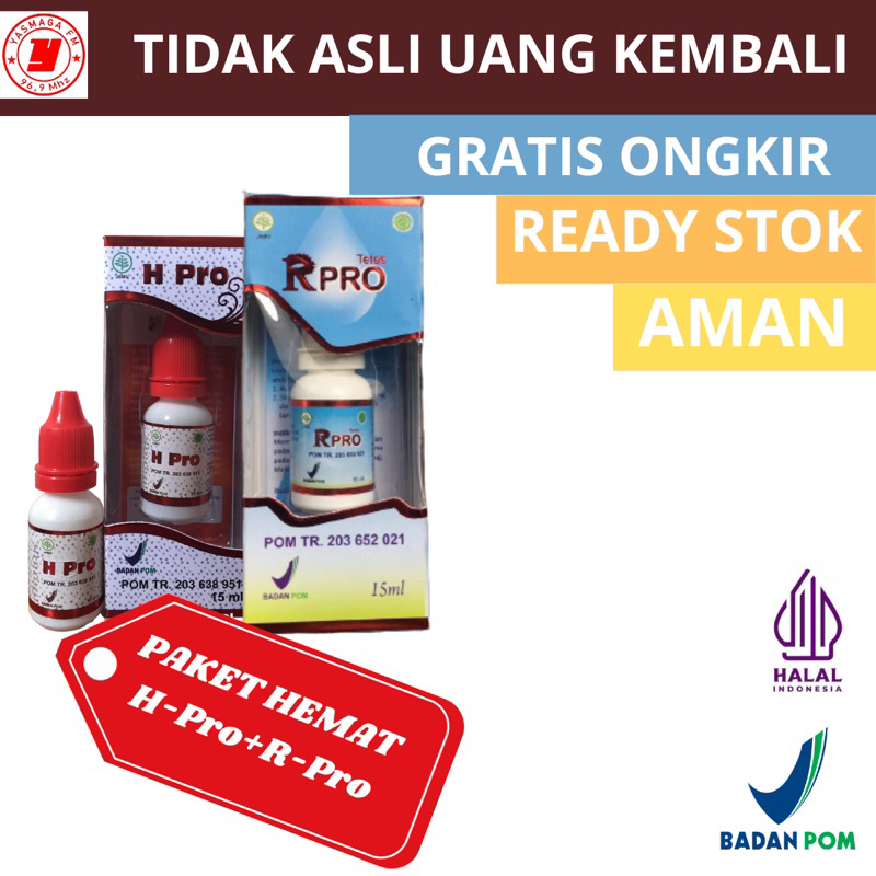 Jamu Tetes H pro dan R pro asli 100% original Asli