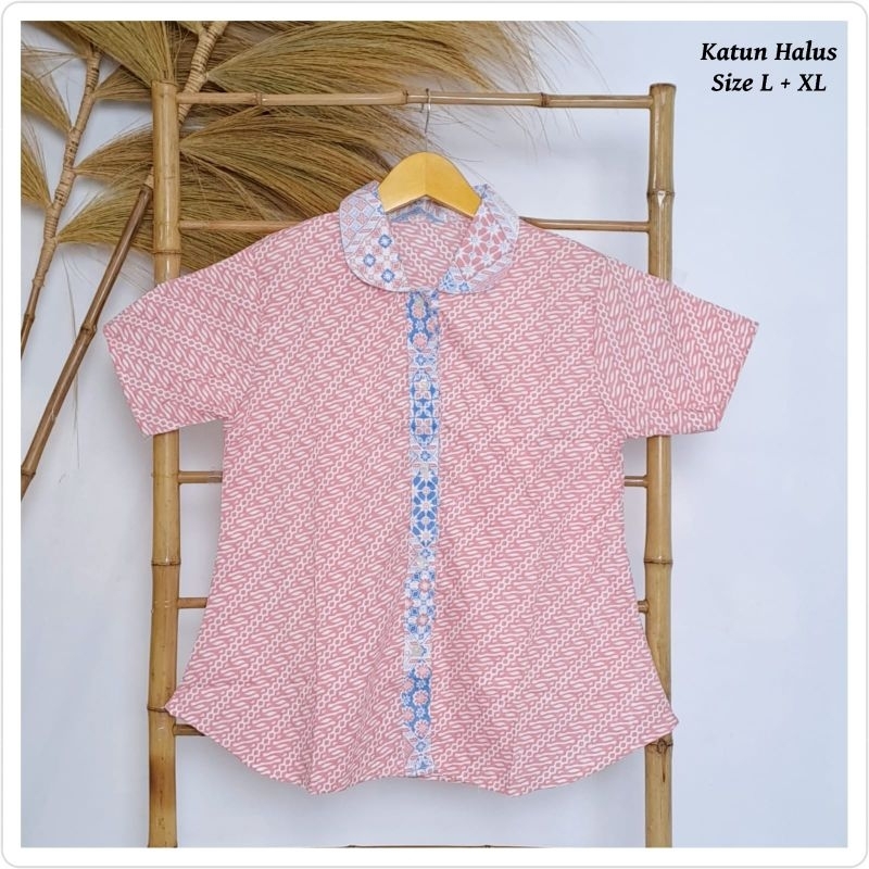 BATIK WANITA LENGAN PENDEK || BATIK REMAJA BATIK SEKOLAH || BLOUSE BATIK  PENDEK