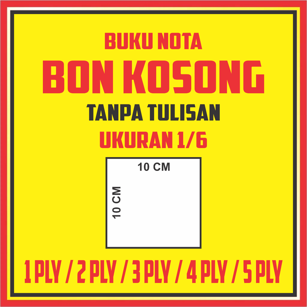 

BUKU NOTA BON KOSONG POLOS TANPA TULISAN UKURAN 1/ KURANG LEBIH 10X10CM TANPA MINIMAL PALING MURAH