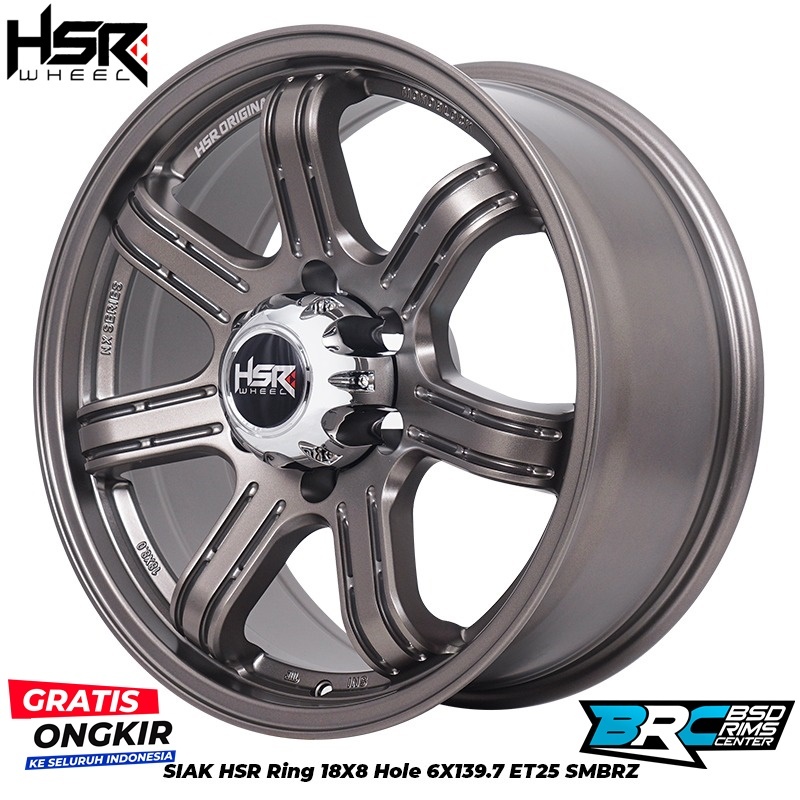 VELG MOBIL PAZERO HUMMER FORTUNER EVEREST TRITON SIAK HSR R18X8 H6X139,7 ET25 SMBRZ