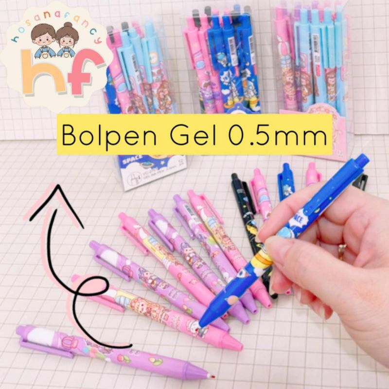

(3pcs) Bolpen Gel Pena Pulpen Astronot Girly --MC143