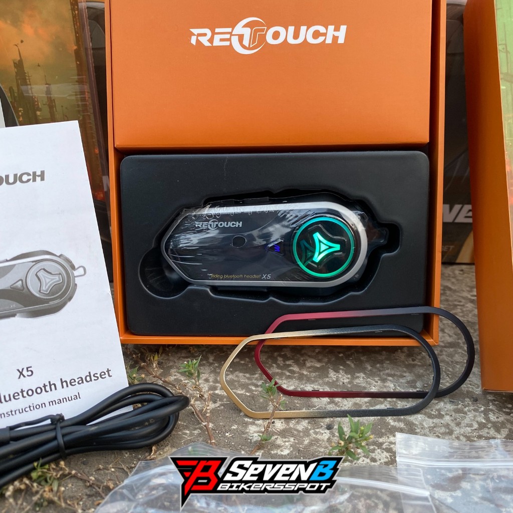 INTERCOM X5/X3 NEW RETOUCH INTERPHONE BLUETOOTH HEADSET INTERKOM RETOUCH X 5 X 3 GARANSI RESMI ORIGI