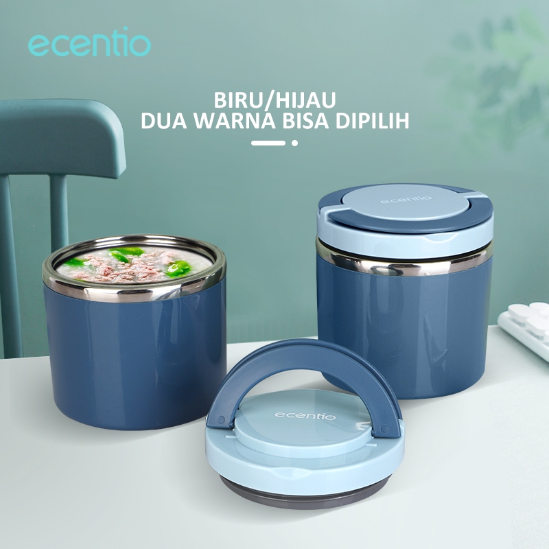ecentio & FOODI termos mini termos air panas mini 630ml/cangkir mangkok anti bocor/termos sup tahan 