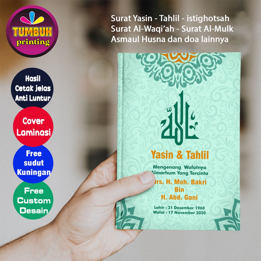 

YASIN DAN TAHLIL HARD COVER