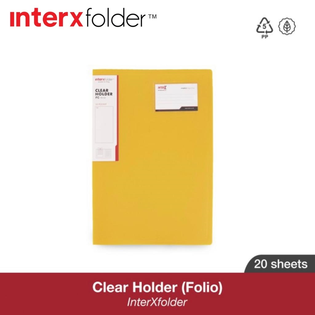 

Interxfolder Premium Display Album F4 / Clear Holder FC (Folio) 20 Pocket