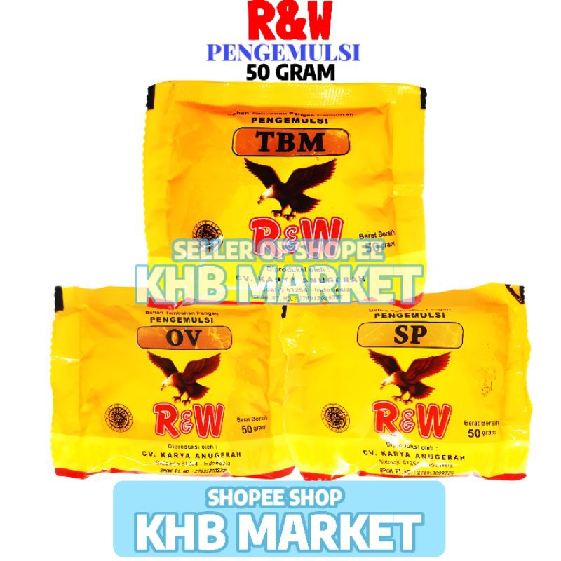 

Pengembang Emulsifier Kue R&W 50gr SP TBM Ovalet